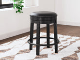 Hoover Furniture Outlet - Ashley Furniture - Valebeck Counter Height Barstool - UPH Swivel Stool (1/CN) - D546-824